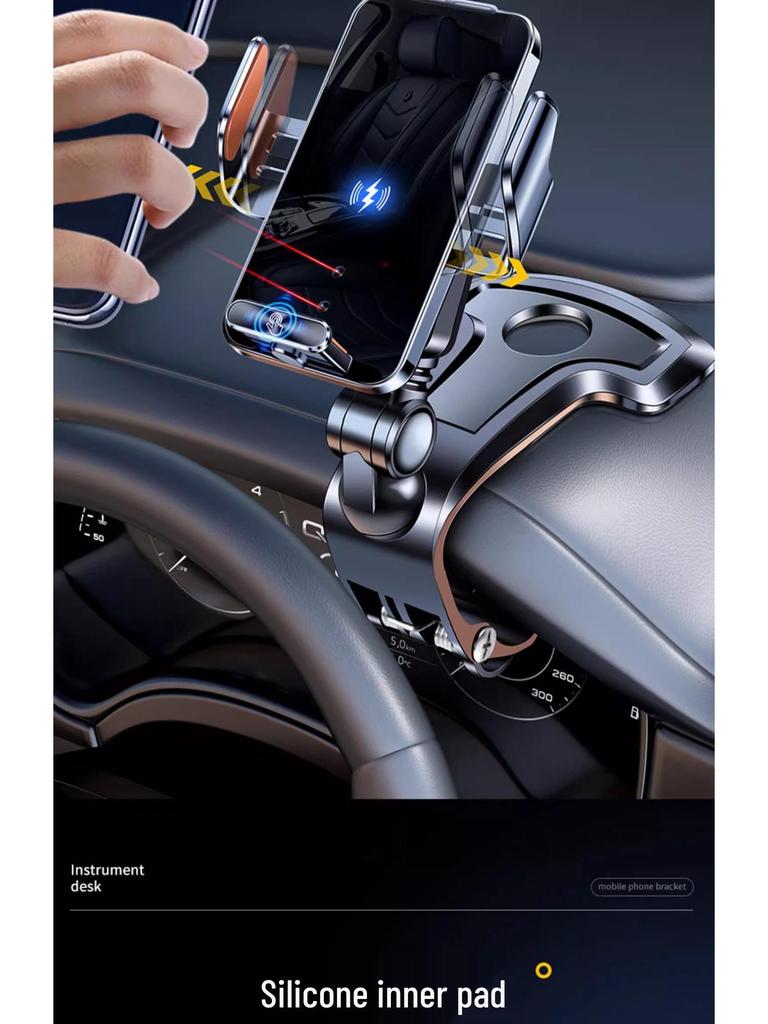 2025 Magnetische Kabellose Handyhalterung & Schnelllader mit Lüftungsschlitz- und Armaturenbrett-Saugfuß