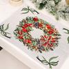 1 Stück-Platzset mit Weihnachtsmannmuster, Tischdecke in mehreren Stilen, Weihnachtsdekoration, Retro-Tischset, Restaurantbedarf(zufällige Stile)