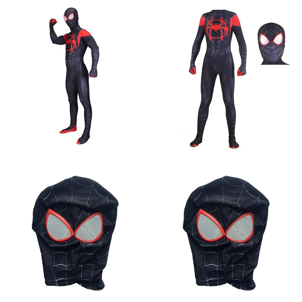 Breathable And Stretchable Spider Miles Morales Costume For Kids And Adults