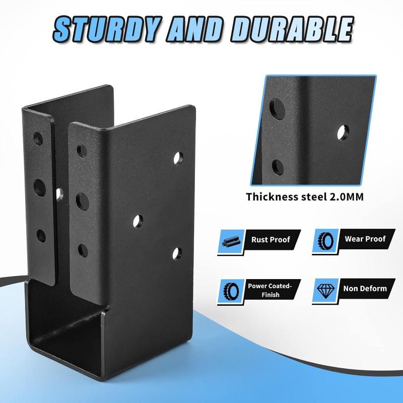 1/2pcs Joist Brackets Concealed Joist Support Bracket Heavy Duty Hidden Joist Hanger Bracket Flange Support Woodworking Framing