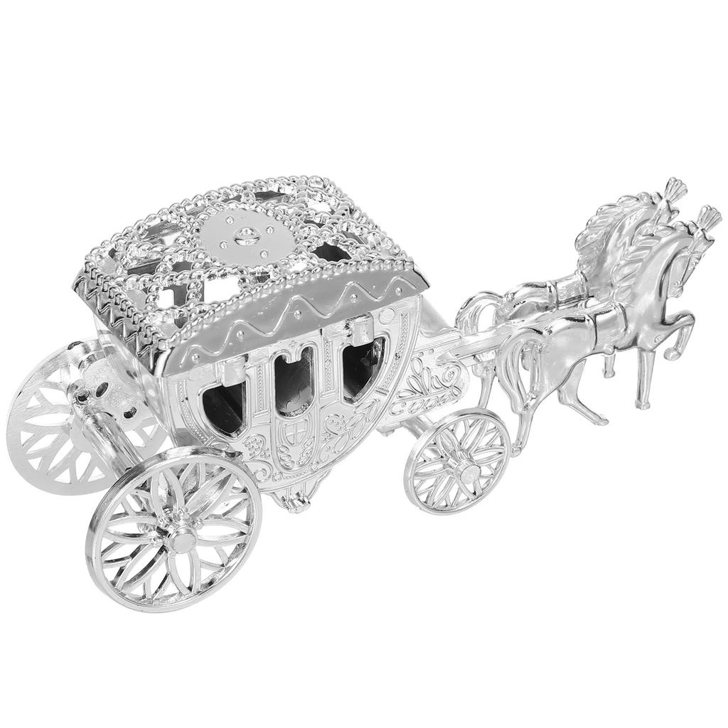 Elegant Silver Carriage Shaped Wedding Favor Boxes Perfect For Storing Candies Small Gifts Party Favors Decorations