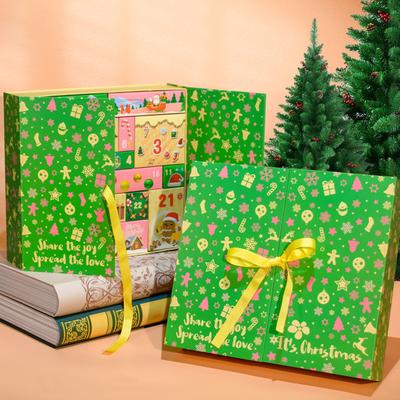 Weihnachts-Adventskalender 2025 24 Tage Weihnachts-Countdown-Kalender mit 24 leeren Fächern DIY Nachfüllbare Geschenkboxen für Jungen Mädchen Teenager Erwachsene