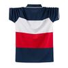 Plus Size Summer Men Short Sleeve Polo Shirt Cotton Striped Brand Clothing Business Casual Men