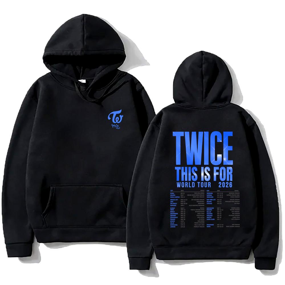 KPOP Twice Hoodies Twice Dies ist für die Welttournee 2026 Pullover Damen Herren Ästhetisches Grafik-Sweatshirt Kleidung