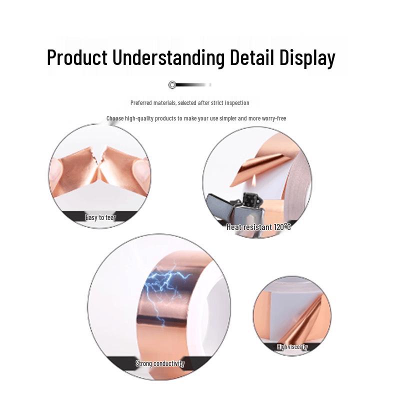 RUIGUAN Single-Conductive Copper Foil EMI Shielding Tape