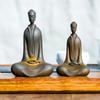 Outdoor Sitting Buddhism Statue Meditating Carving Statue Buddhism Sculpture for Peaceful Home and Garden Decoration