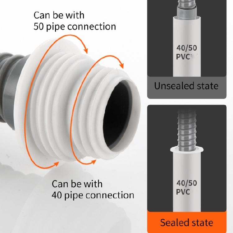 Corrosion Resistant 70cm/100cm PVC Drain Hose Flexible Plumbing Pipe Bendable Pipe for Bathroom & Kitchen Application