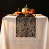 Seasonal Event Tablecloth Cobweb Lace Table Runner, Black Spider Web Gothic Runner for Halloween Dining Table, Holiday Home Decor Creepy