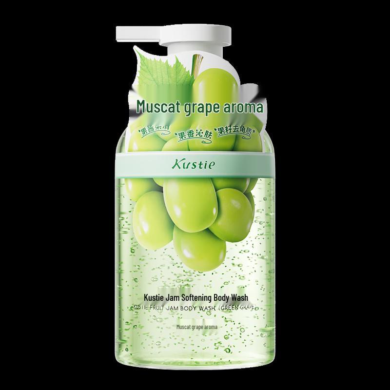 Kustie Milky Peach & Shine Muscat Grape Jam Body Wash Set