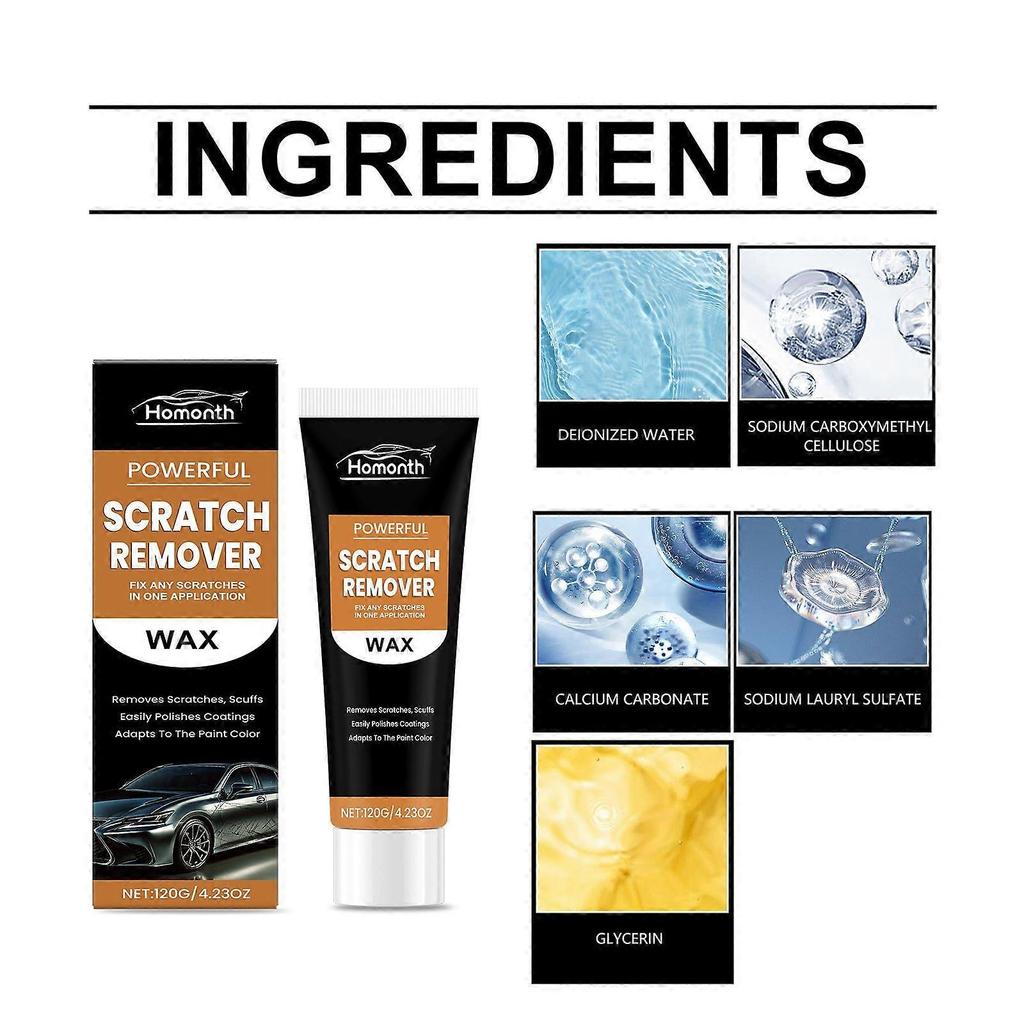 Homonth Car Scratch Remover Paste Is A Multi-Functional Car Cleaning, Rust Removal, Scratch Repair And Universal Care Product