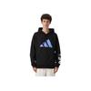 adidas Felpa con cappuccio casual con stampa logo da uomo Felpa nera GI6396