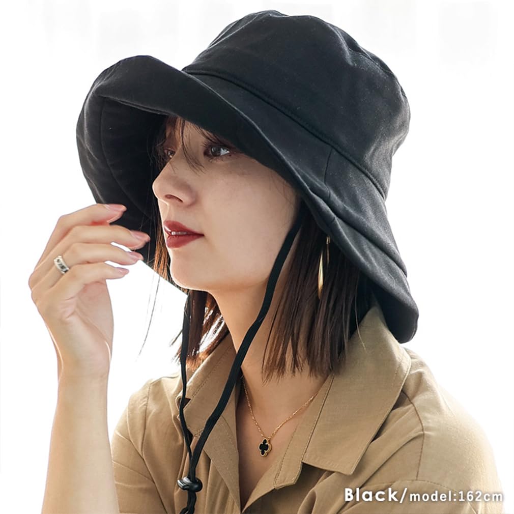 VITAFELICE Capelin Model Women's Hat, Heat-Shielding (-15°C), tgh-30195z (Black)