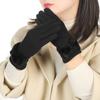 Keep Warm Bowknot Mittens Solid Color  Gloves Simple Winter Velvet Gloves  Winter