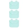 3 Pièces Sac de Rangement pour Masque Buccal Portable Anti-poussière Réutilisable Silicone Étui pour l'Extérieur(Rose )