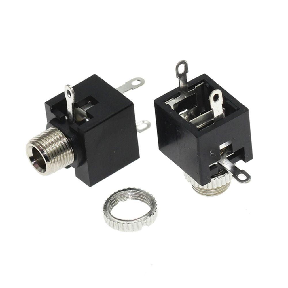 10Pcs Plastic Metal 3.5mm Mono Female Jack 3Pin DIP Headphone Socket  DIY Electronic Project
