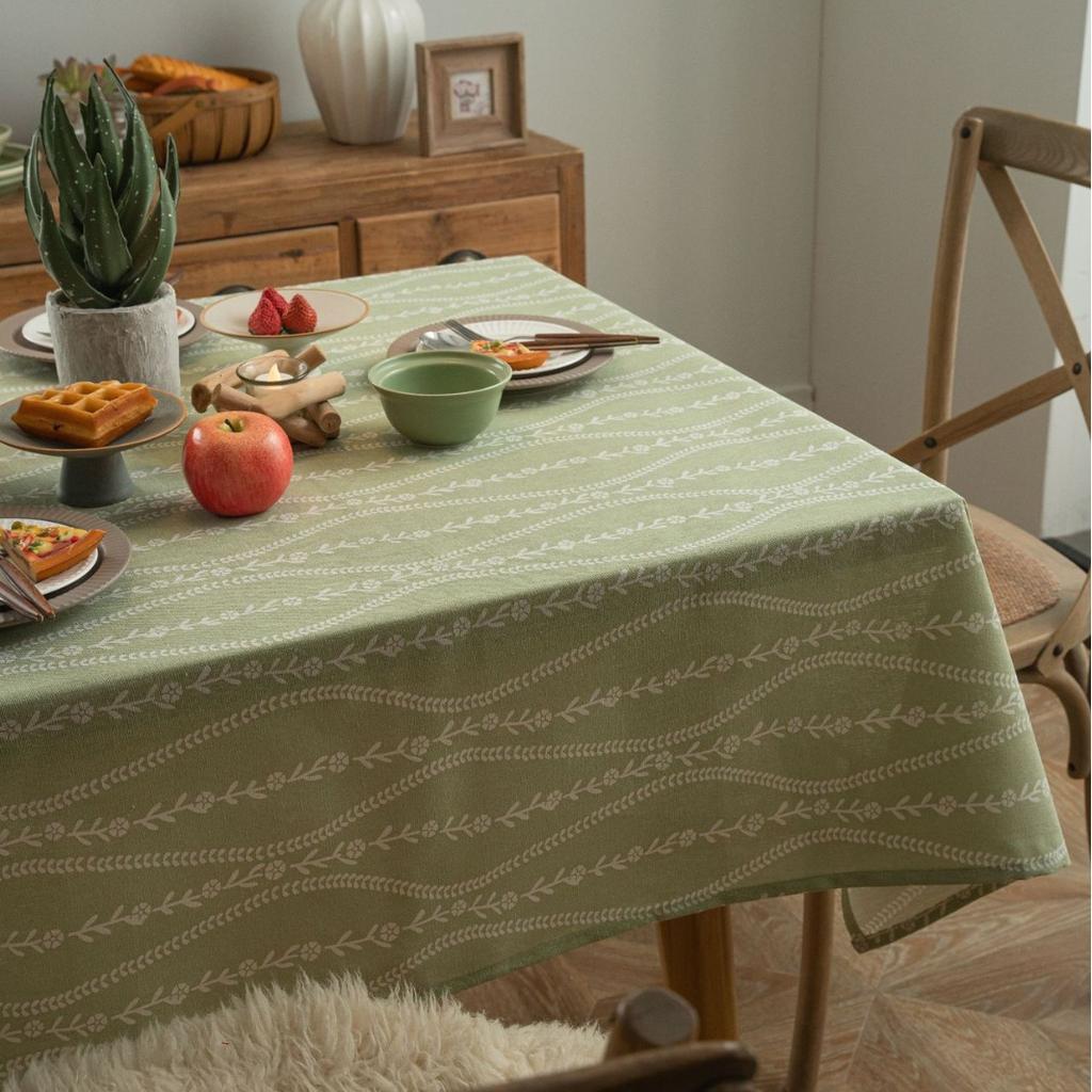 Tablecloth Orange Flower Print Pastoral Cotton and Linen Tablecloth Table Cloth Wholesale Household Cover Towel
