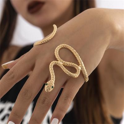 Punk Snake Cuff Bracelet Men Women Bohemian  Simple Jewelry Open Bangle