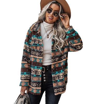 Women's Long Sleeve Lapel Loose Retro Plush Jacket Clothes Sale