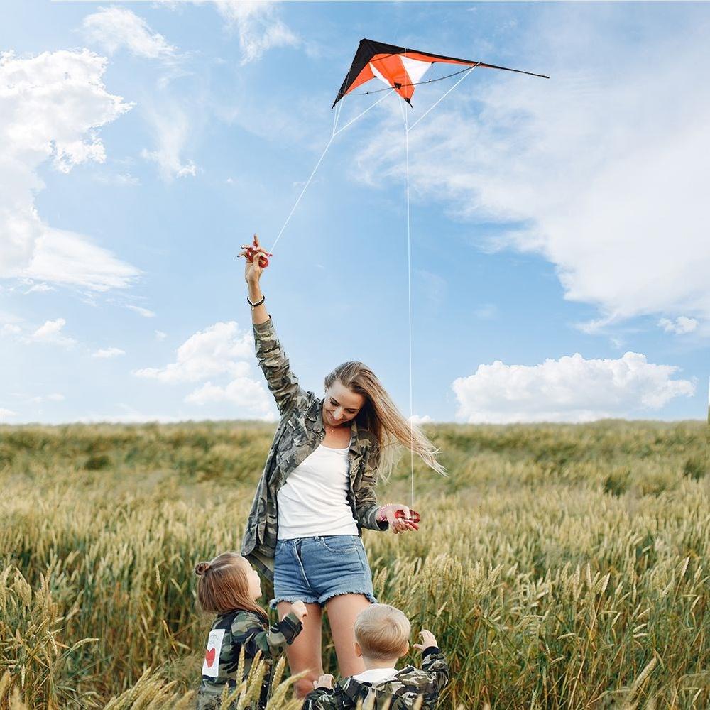 Orange Acrobatic Kite 120X50 Cm