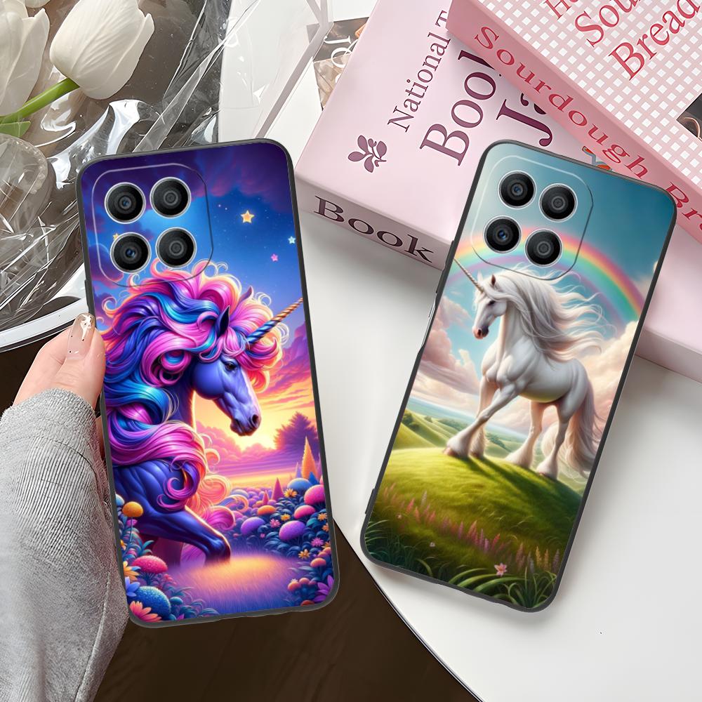 Fantasy Unicorn Mobile Phone Case for Honor 90 80 70 60 50 30 20 10 9 8 7 Pro S SE Lite 5G Colorful Printing Cover Luxury Cover