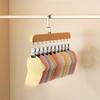 Percha de Madera con 10 Pinzas para Calcetines y Lencería, Tendedero Multiusos para Sombrero y Ropa Interior, Organizador de Lavandería para el Hogar