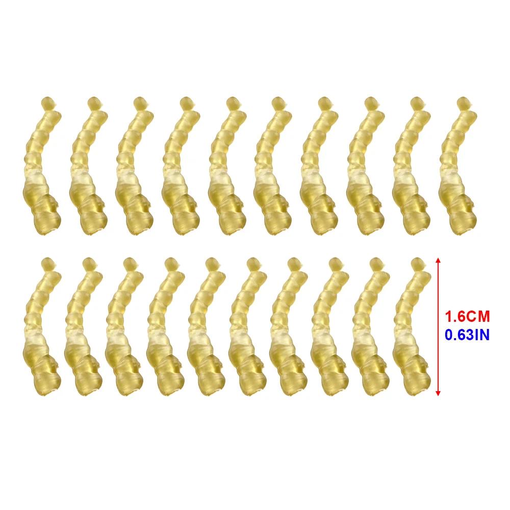 1000PCS Carp Fishing Accessories 16mm Worm-Shaped Silicone Line Aligner Sleeves Line Protector Fishing Anti-Tangle Sleeve AG196