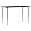 Day and Night - Day and Night Black Tempered Glass Dining Table 120x60x75 Cm