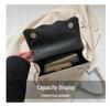 Korean Style Small Square Women's Crossbody Bag - 2025 Solid Color, Wave Pattern, Chain Shoulder, Simple Fashion.