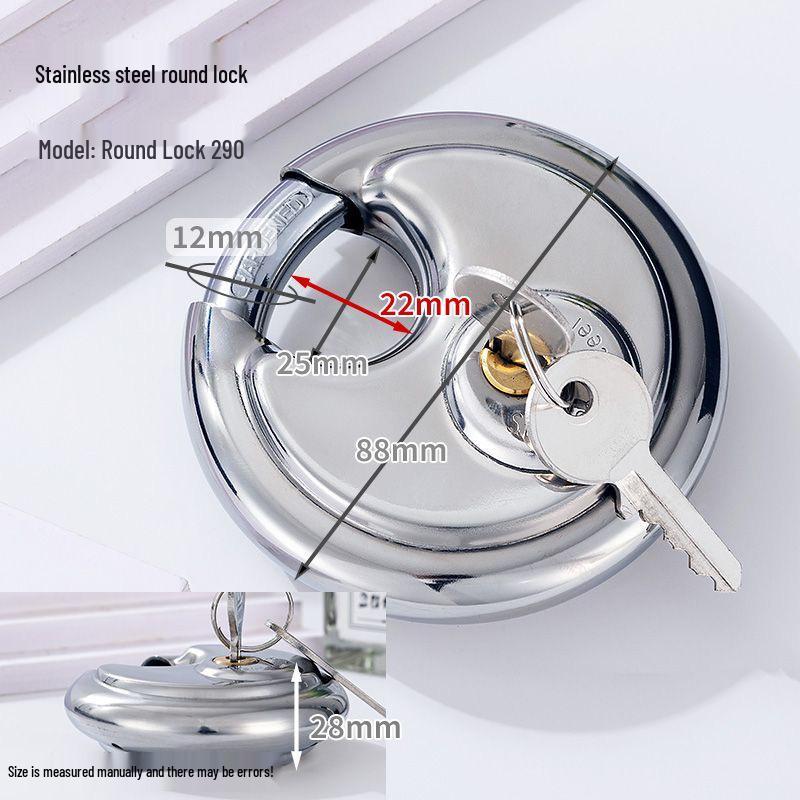 

Навісний замок-шайба з нержавіючої сталі 201 з повністю мідним сердечником: Безпечний протизламний замок для вхідних дверей