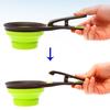 Collapsible Pet Scoop Silicone Measuring Cup with Sealing Clip 2 in 1 Multi-Function Scoop Bowls for Dog Cat Food Water