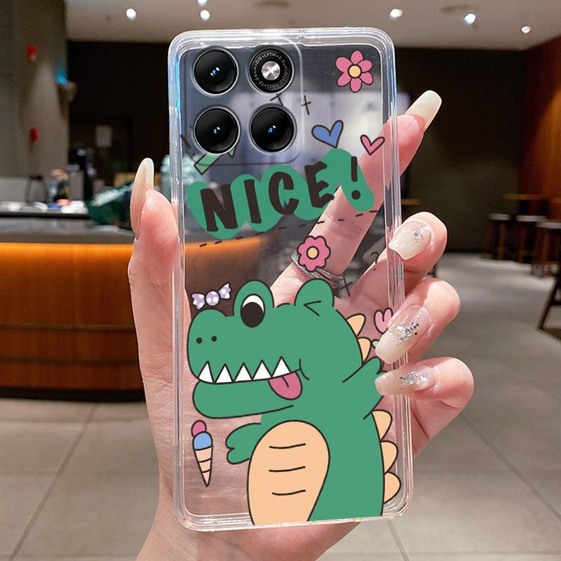 Etui Na Motorola Edge 70 Fusion Przezroczyste Luksusowe Modne Motyl Kwiaty Miękki TPU Silikonowy Pokrowiec Na Telefon dla Edge70 Fusion Zderzak