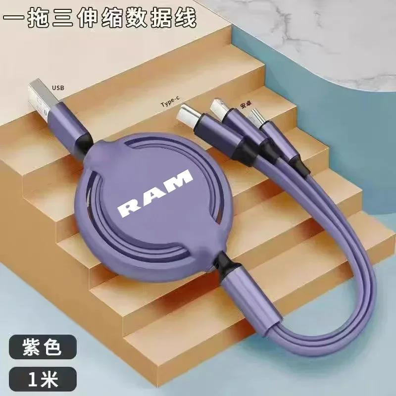 Fast Charing Data Cable 100W Multifunctional 3 in 1 Data Cord For Dodge RAM 1500 2500 Car Accessorie ZZ9