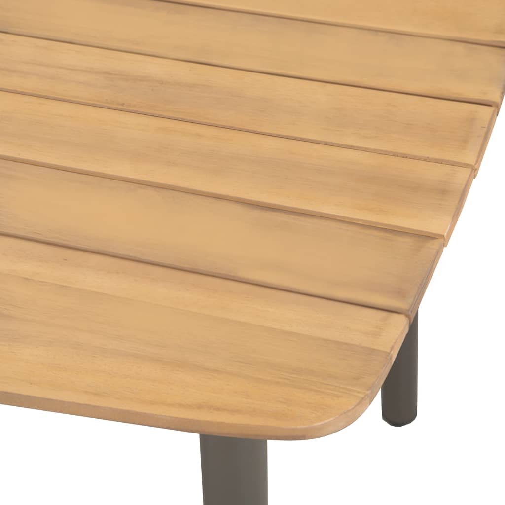 vidaXL Couchtisch 80x80x72 cm Massivholz Akazie und Stahl