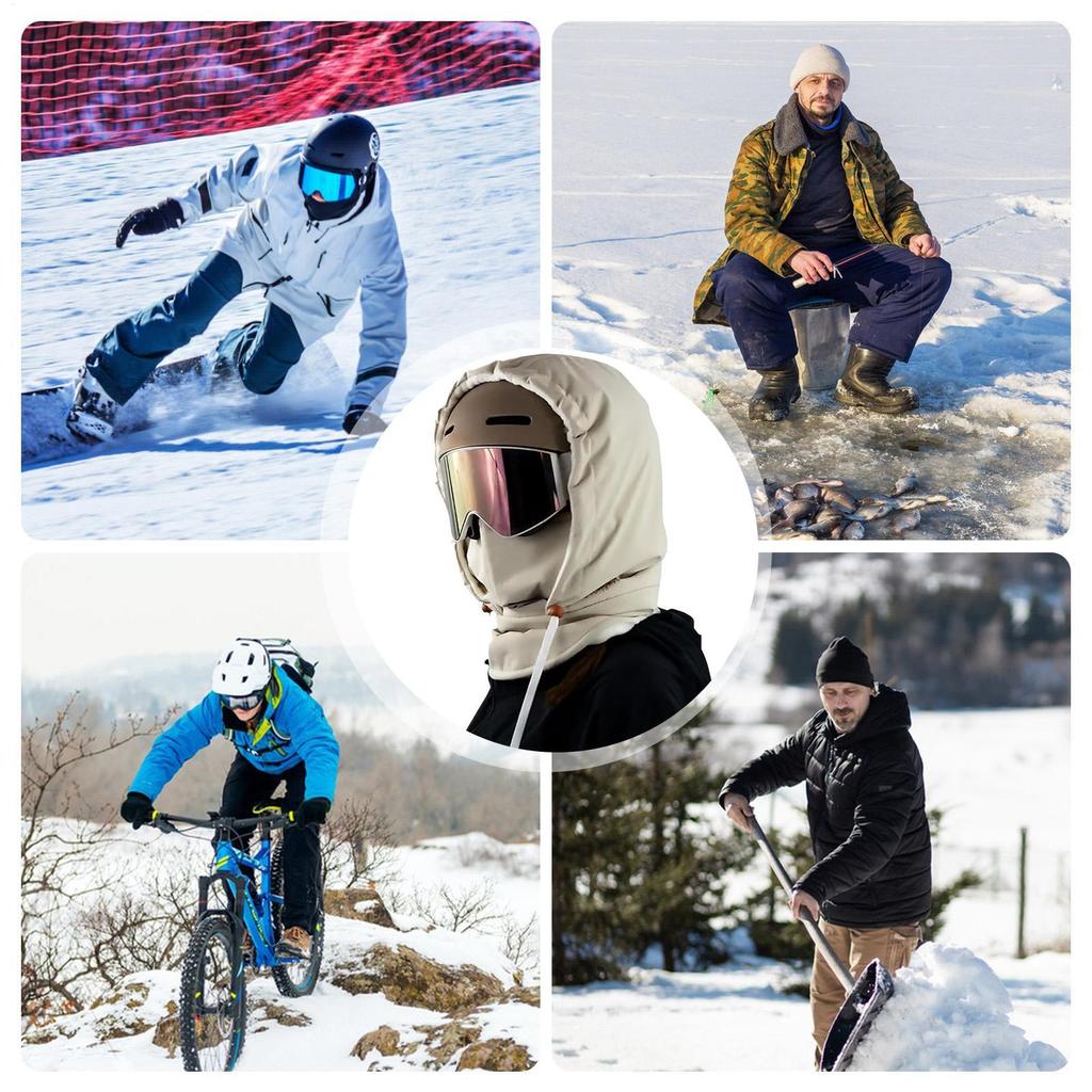 Waterproof Hood Fleece Breathable Windproof Waterproof Warm Headwear Winter Face Cover For Cycling Dust Outdoor Work Hiking