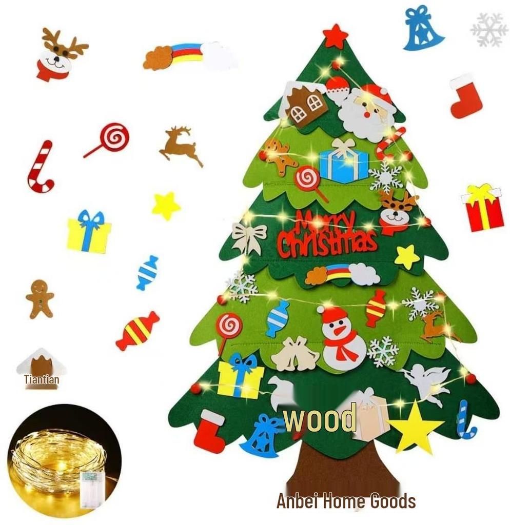 Handmade DIY Felt Christmas Tree Ornament for Kids