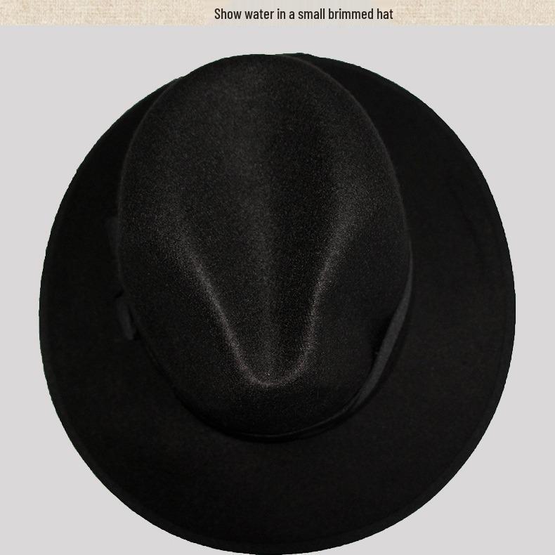 Men's Black Fedora and Robe Set: Long Gown and Magic Prop Hat