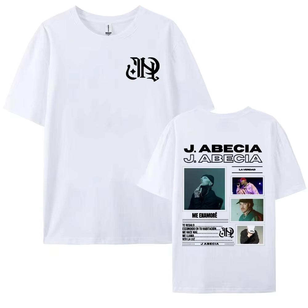 

Rap Singer J Abecia La Verdad Album Tour Pattern Tshirt 2026 Summer Mens Womens Fashion Hiphop Music Cotton Tshirt 2XL