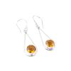 Citrine Gemstone 925 Sterling Silver Jewelry Handmade Drop/Dangle Earrings 1.76" EE-126-2