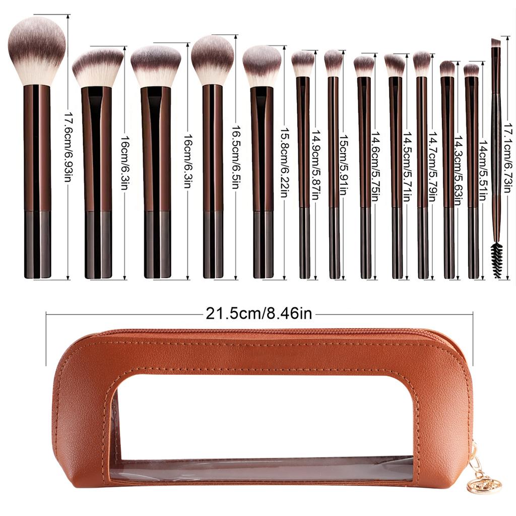 13pcs Makeup Brushes with Storage Bag Soft Fluffy Cosmetic Foundation Powder Eyeshadow Kabuki Blending Beauty Tool Makeup