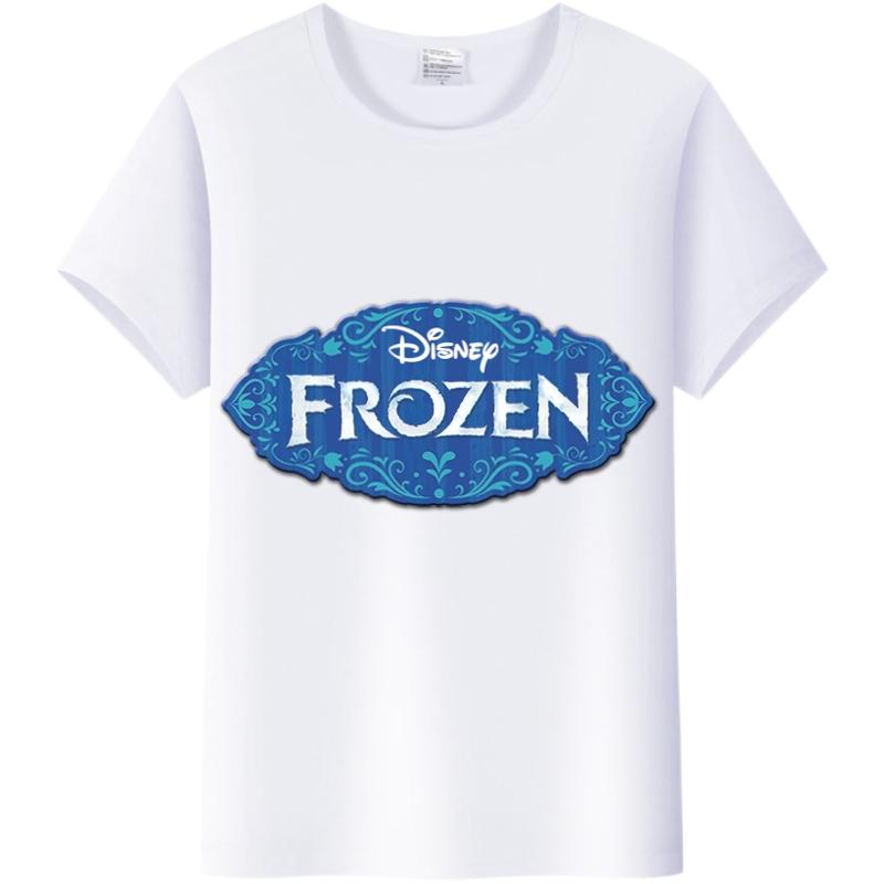 Vintage Disney Cartoon Woman Summer Tees Frozen Elsa Anna Princess Top White Ladies T-Shirts 90S Clothes Plus Size Gothic Blouse