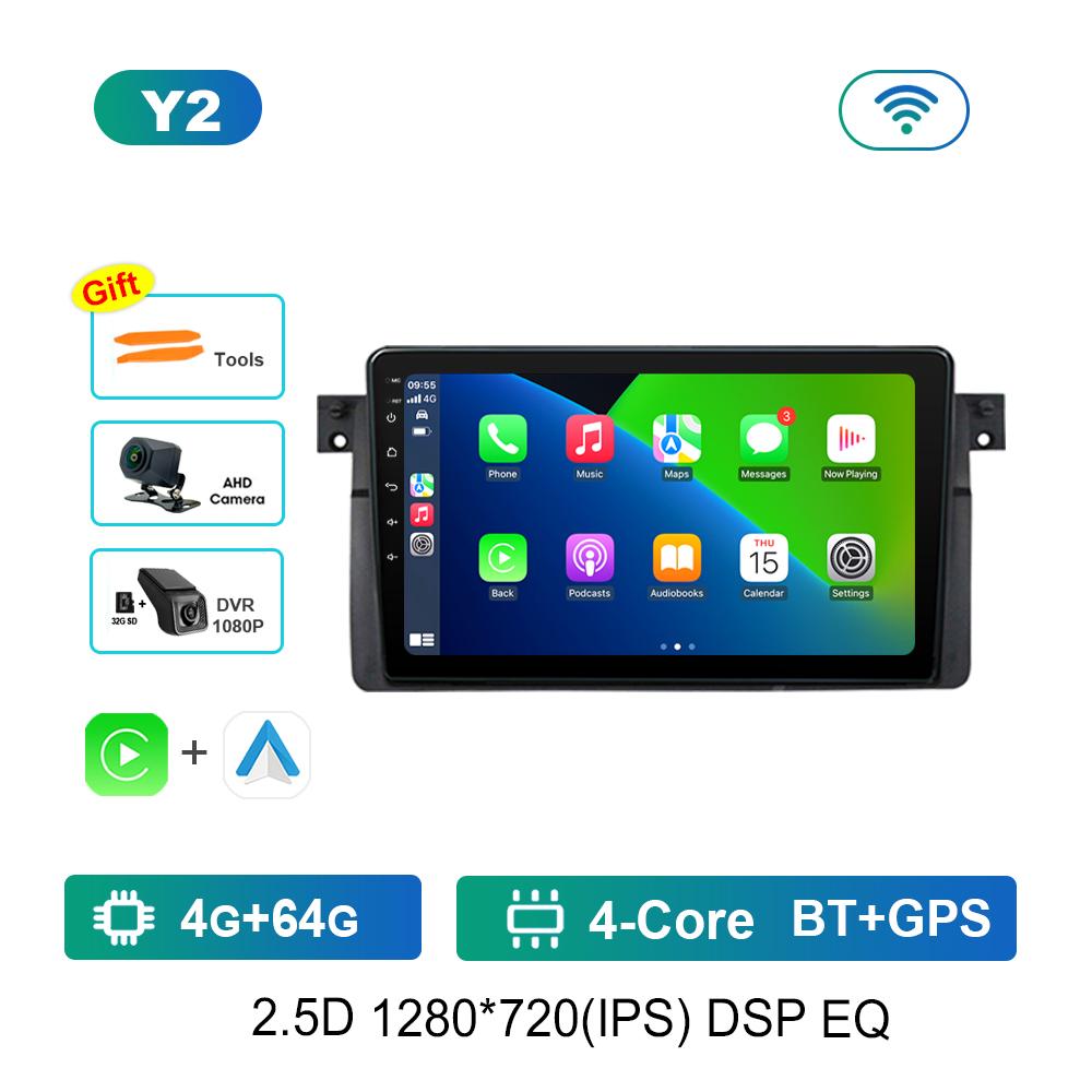 Android Car Radio Multimedia Video Player for BMW E46 M3 318/320/325/330/335 Bluetooth GPS Navigation WiFi HD Touch Screen