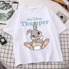 2026 New Cute Cartoon Bambi Retro Fashion Classic Pattern Breathable Crew Neck Top Short Sleeve for Everyday Wear