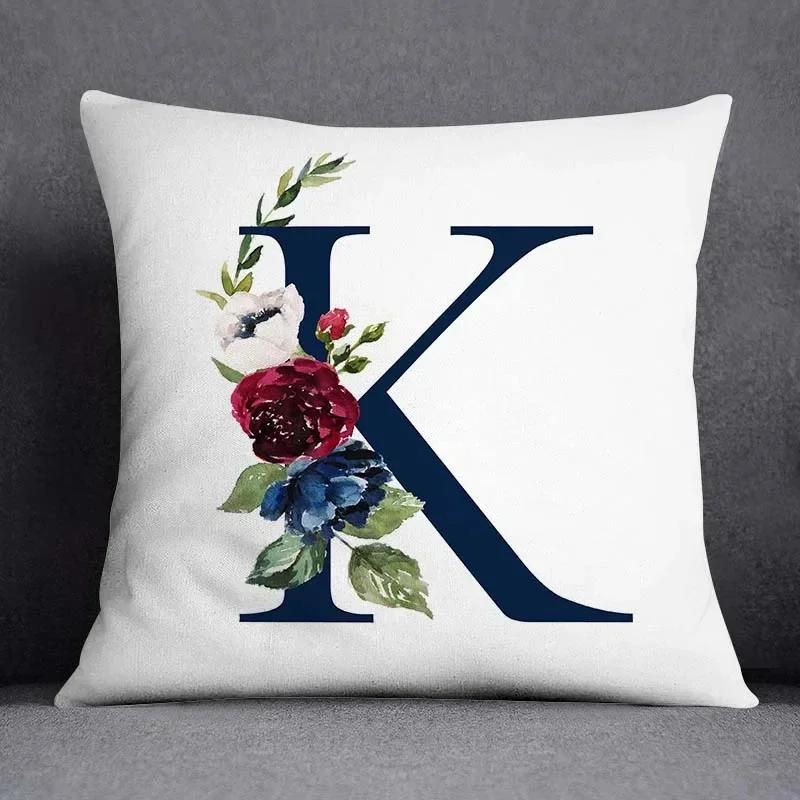 

Декоративная наволочка с цветочным узором и буквами, квадратная наволочка для домашнего офиса 66x66cm бордовый