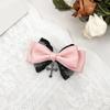 Lolita Cross Bow Hair Clip Elegant Large Side Clip Bow Sweet Girls Gothic Bow Style Bowknot French Barrette
