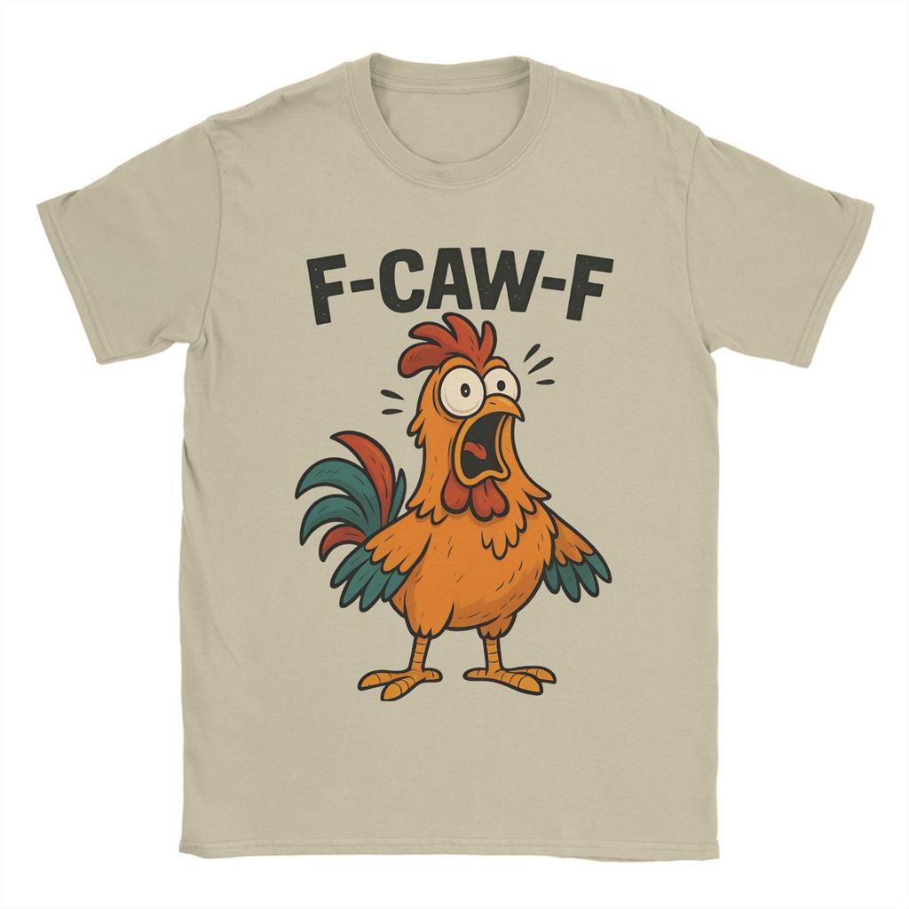 Lustiges Huhn F-Caw-F PNG Nutztier Herren T-Shirt Kreative T-Shirts Kurzarm Rundhals T-Shirt 100% Baumwolle Übergröße Kleidung