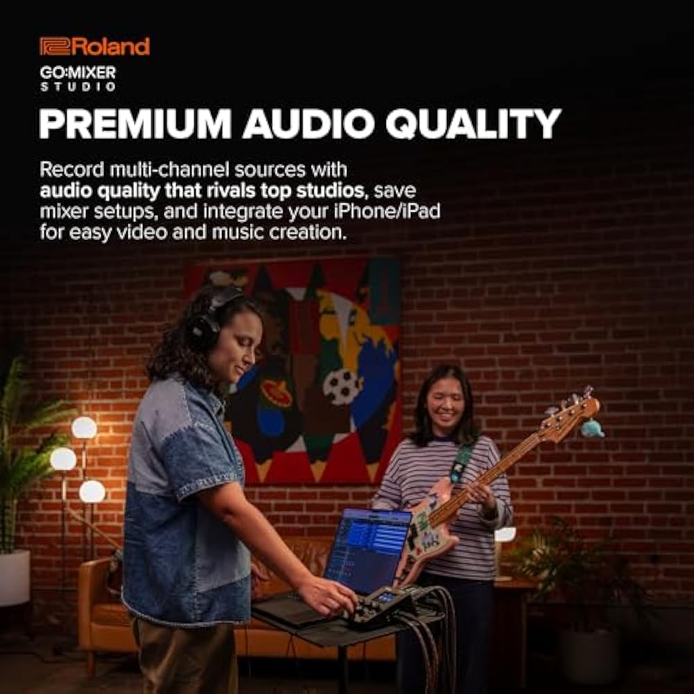 Roland Roland GO: MIXER STUDIO/GOMIXERST Audio Mixer Audio Interface Music Production Recording i...