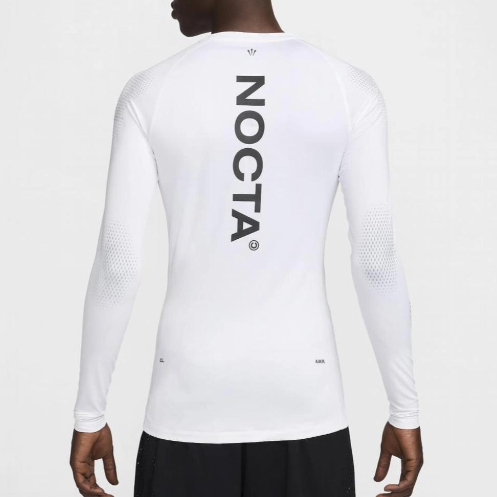 Nike NOCTA Long Sleeve Base Layer Basketball Top Men White Black DN0001-100