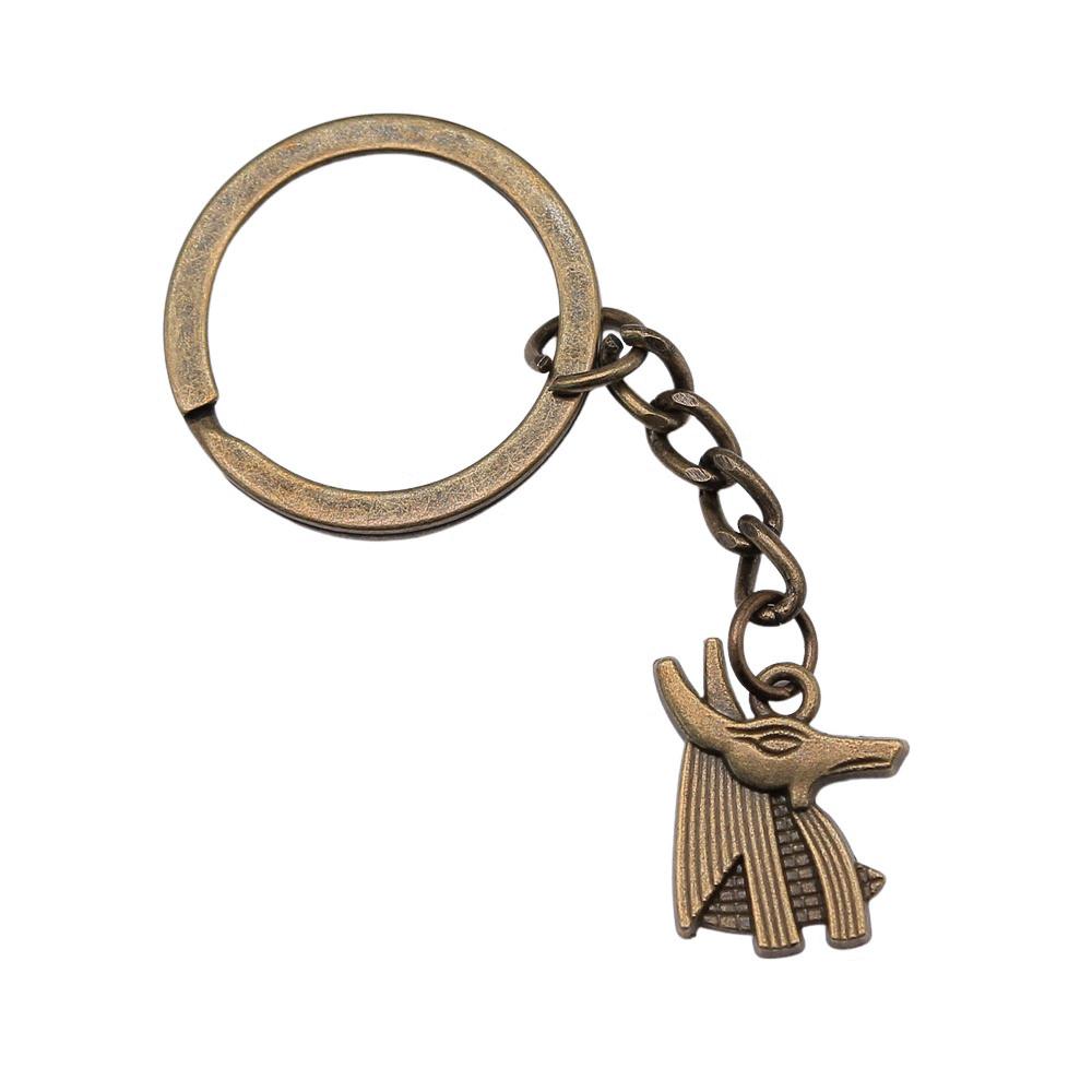 Egyptský faraon Klíčenka s přívěskem Starověký faraon Hlavní amulet Kroužek 28 mm