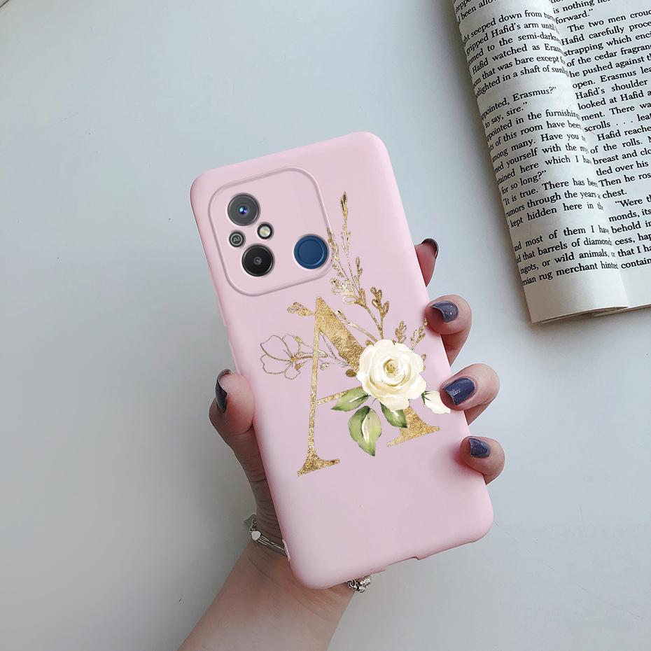 For Xiaomi Redmi 12C Case Silicone Rubber Soft TPU Cute Letters Phone Case Back Cover For Redmi 12C Cover For Redmi12C 12 C Case