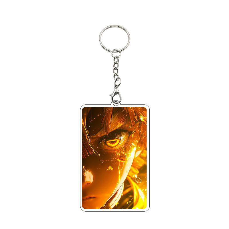 Anime Nezuko Agatsuma Zenitsu Kanroji Mitsuri Cartoon Cool Acrylic Keychain Accessories Figure Pendant Charm Decor Gifts Toys